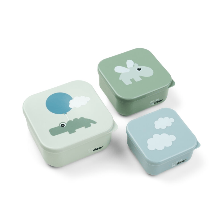 Snacksbox 3-pack Happy Clouds - Green Done By Deer